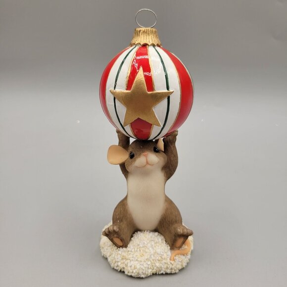 Charming Tails You Top Off The Season Figurine Christmas Early Introduction - Picture 1 of 7